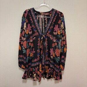 Free People Multicolor Butterfly Blouse